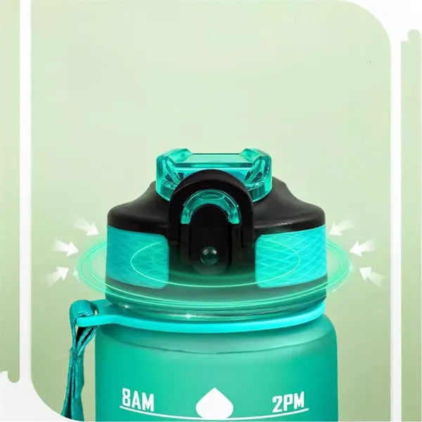 32oz Sports Water Bottle with Time Marker and Leak