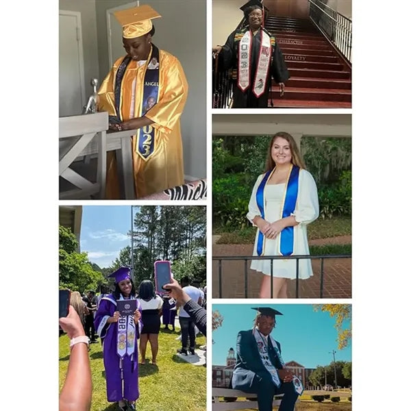 Graduation Stole Trimmed Honor Sash 60/72 Inch Adult