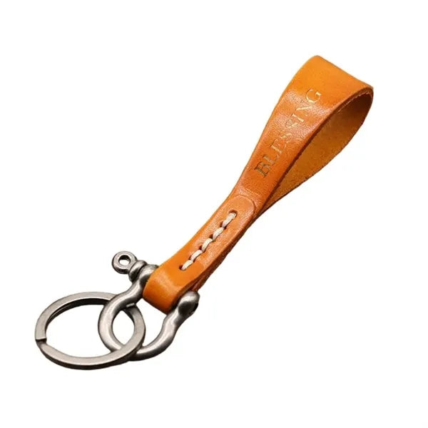 Engraved Eco Faux Leather Key Fob, Durable Sustainabl