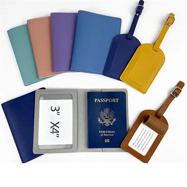 Passport Holder Cover Wallet And Luggage Tag Set