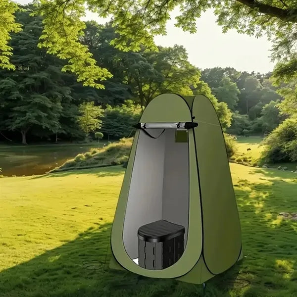 Pop Up Tent and Toilet Outdoor Bathroom Kit