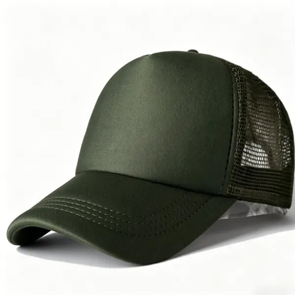 Polyester Cotton Mesh Back Sandwich Visor Trucker Hat