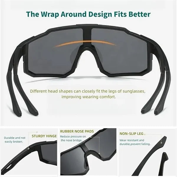 Polarized Cycling Sunglasses Lightweight Road Bike Shades