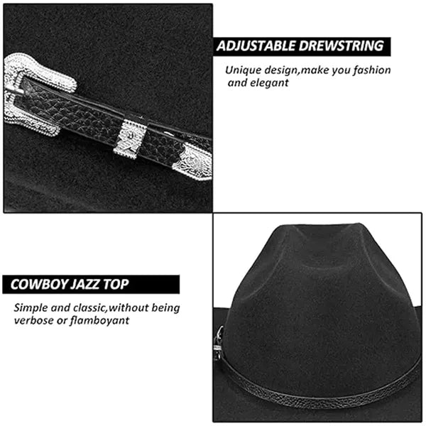 Western Cowboy for Men Women Classic Fedora Hat