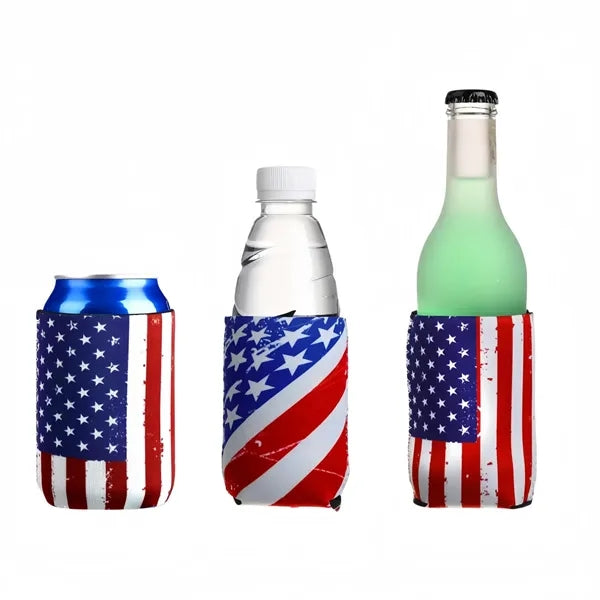 Neoprene Flag Can Coolers
