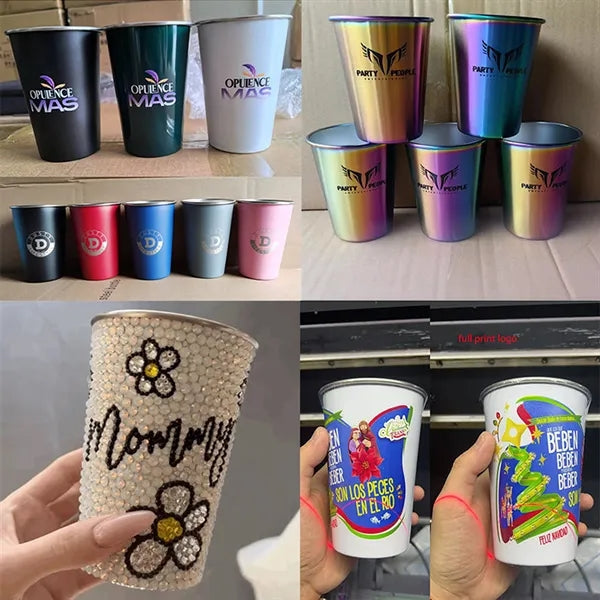 17oz Stainless Steel Camping Pint Cup
