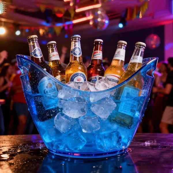 8L Portable Plastic Drink Ice Bucket For Party