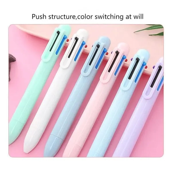 Logo Macaron 6-Color Retractable Ballpoint Pen