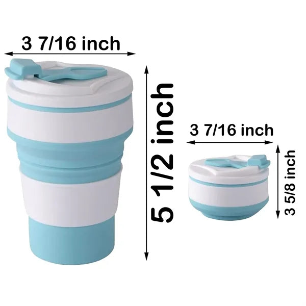 12oz Silicone Foldable Travel Cup