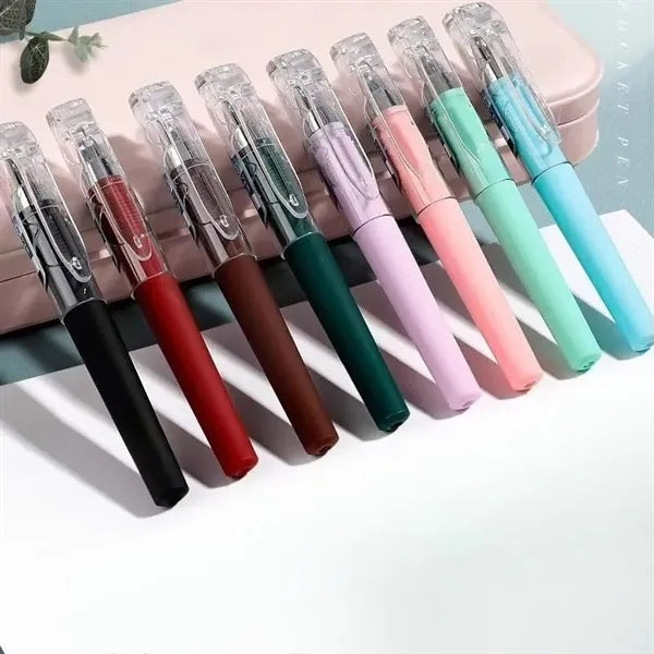 Mini Pocket Gel Pen, Custom Logo PET Portable Retractable Ge