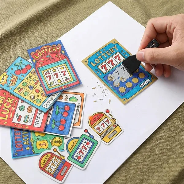Lottery Ticket Scratcher Tool Plastic Keychain Scraper