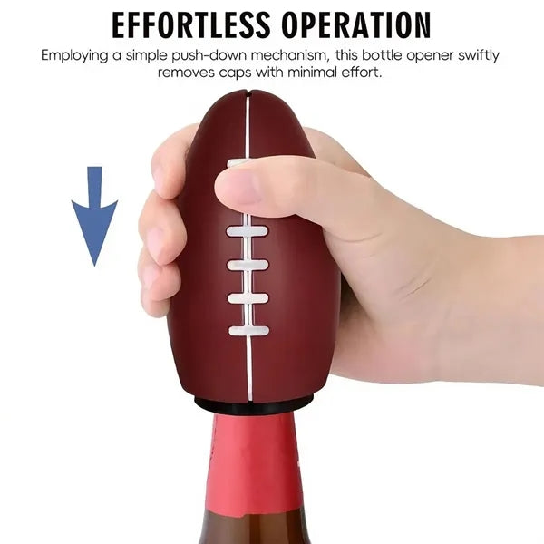 Football-Shaped Automatic Press Down Bottle Opener