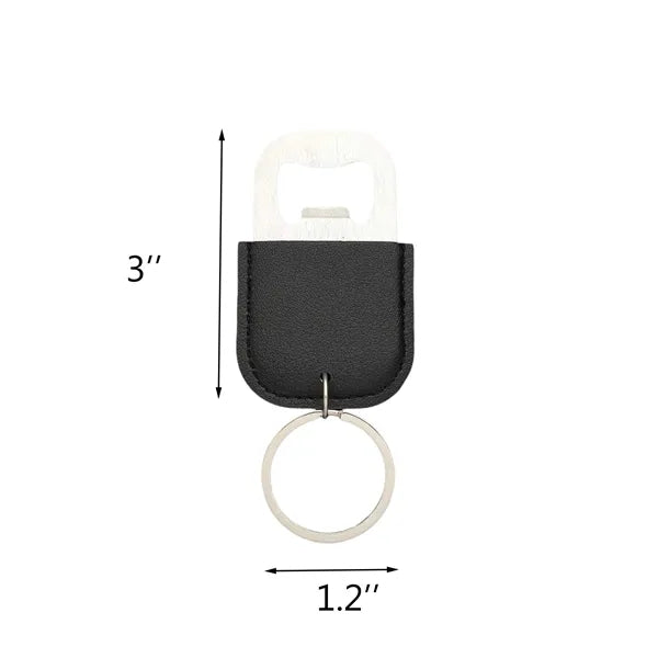 Leather Bottle Opener Keychain