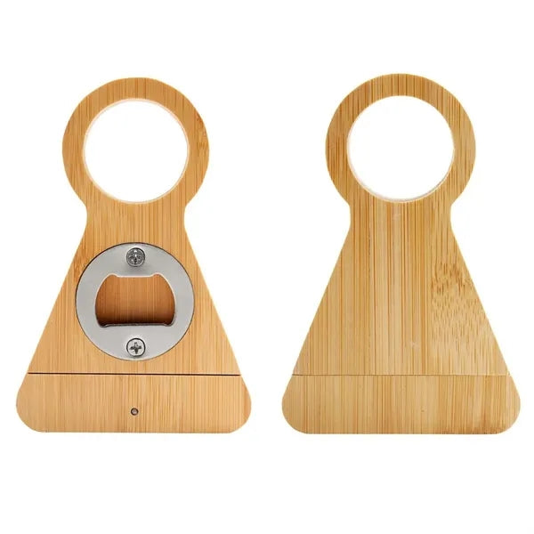 Bamboo Wine Bottle Stand With Corkscrew