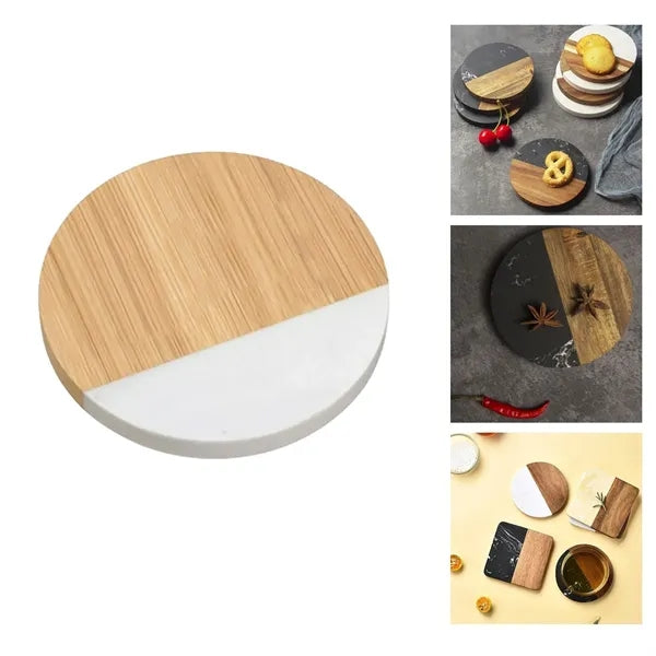 Natural Stone and Wood Drink Coaster