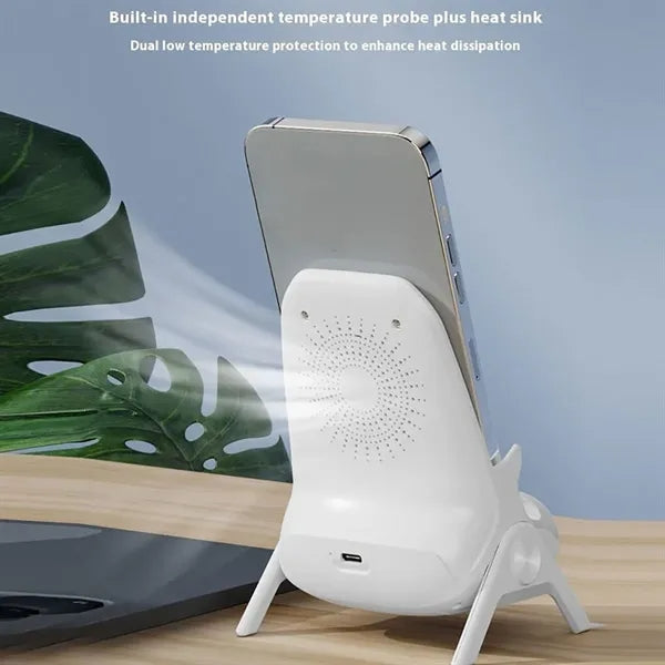 Portable Mini Chair Wireless Charger 2 In 1 Pad Holder
