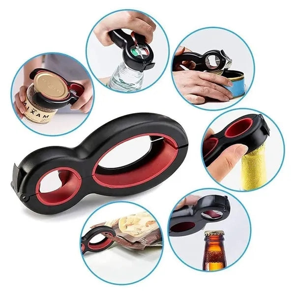6-in-1 Multifunctional Jar &Bottle Opener Tool for Arthritis