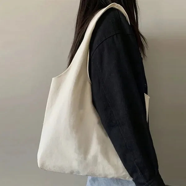 Eco Friendly Cotton Canvas Tote Bag with Long Handles