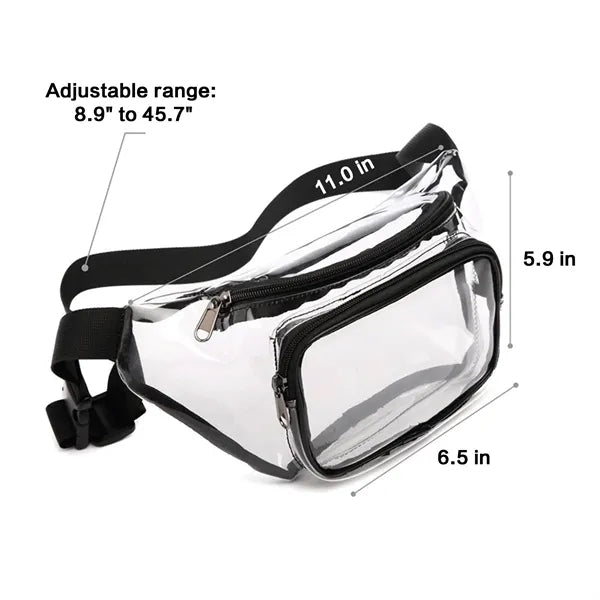 PVC Clear Belt Pouch With Sub Pockets