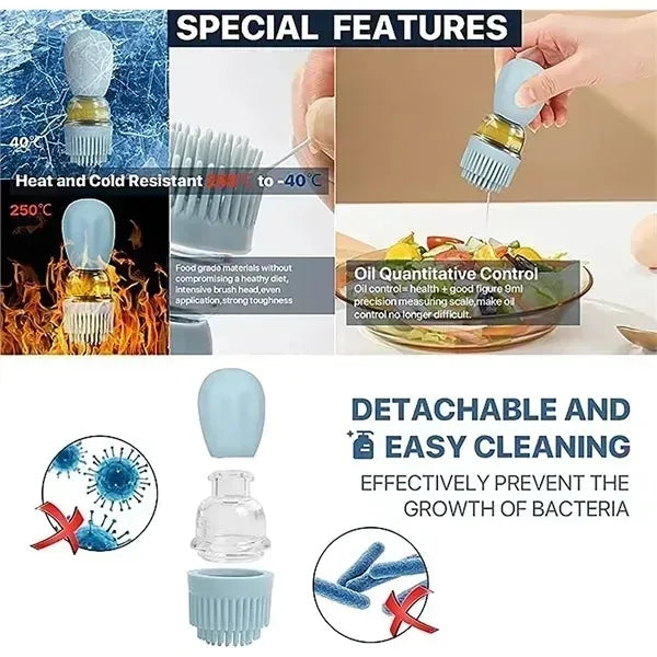 Silicone Brush Head Oil Bottle