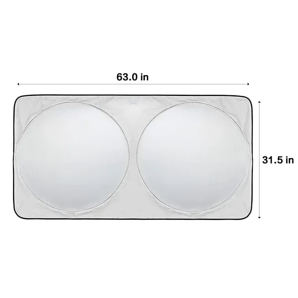 63" L x 32" W Automotive Front Sun Visor With Vinyl Coating