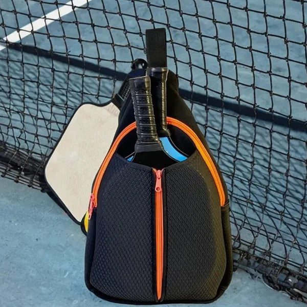 Blue Pickleball Paddle Bag with Large Capacity Design