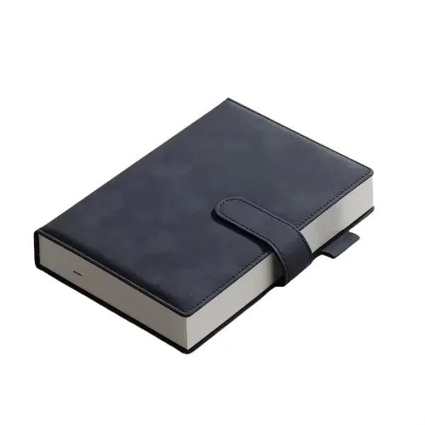 A5 Lined Leather Notebook With Magnetic Clasp