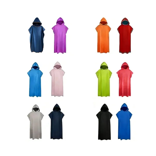 Quick Dry Microfiber Beach Surf Changing Poncho Towel