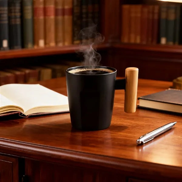 15 oz. Wheat Straw Mug with Wooden Handle