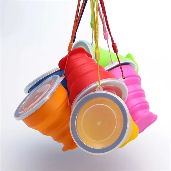 Folding Silicone Coffee Cup with Lid