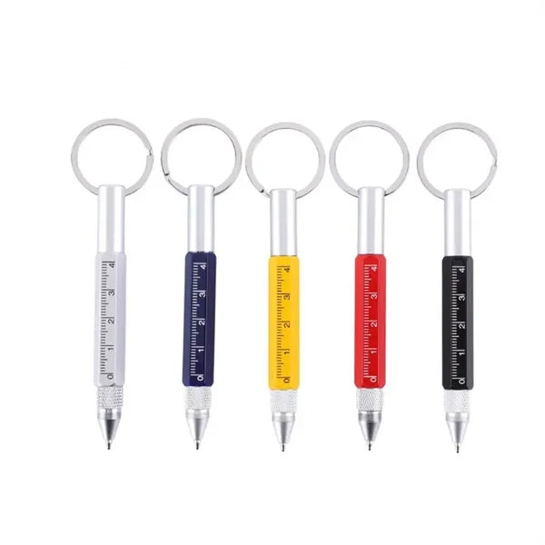 6-in-1 Practical Mini Smooth Writing Metal Touch Pen