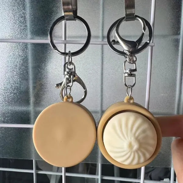 Dumpling Keyboard Fidget Toy Button Clicker Keychain