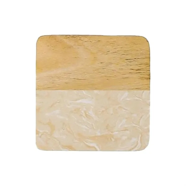 Bamboo/Marble Circular Coaster