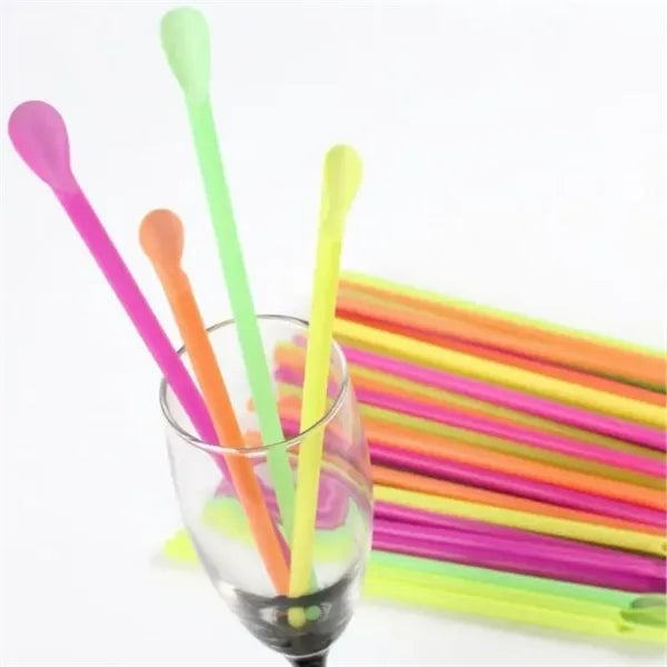 Disposable Spoon Shaped Art Straw