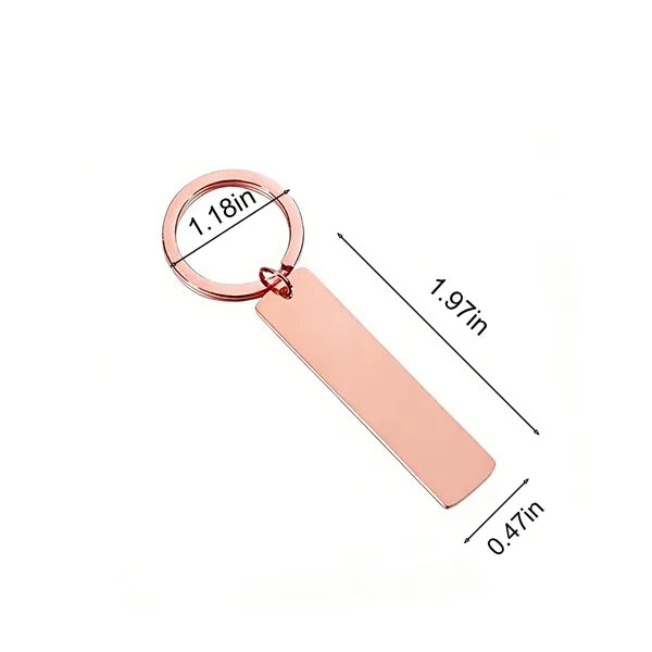 Sleek Stainless Steel Keychain