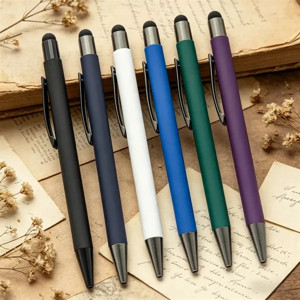 Soft Touch Metal Stylus Ballpoint Pen