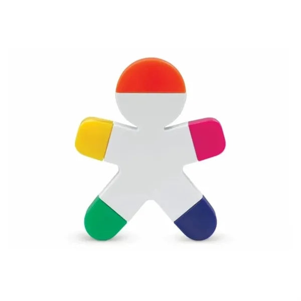 Human Shaped Highlighter 5 Color Marker Heads
