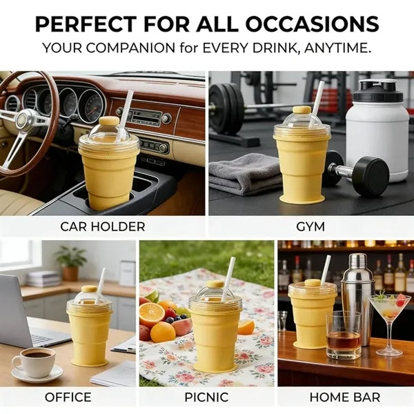 2-in-1 Collapsible Silicone Ice Ball Maker Cup
