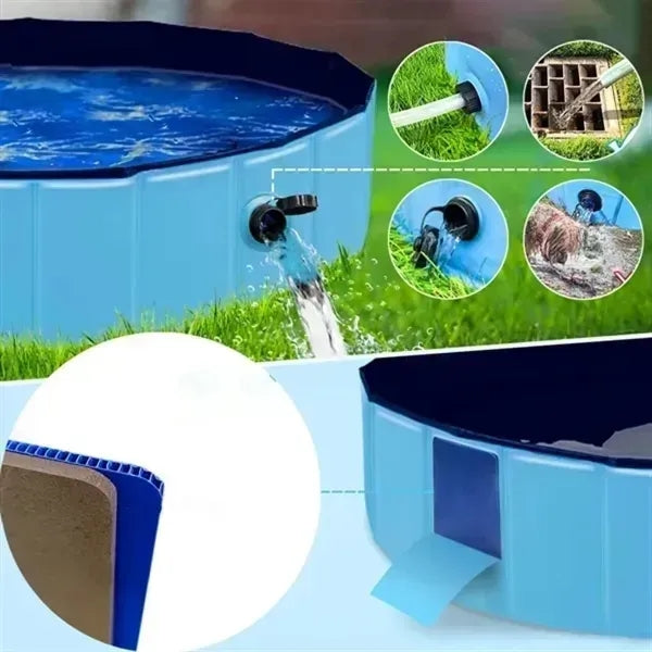 Foldable Dog Pet Bath Kids Swimming Pool