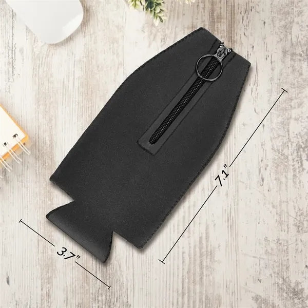 Zipper Neoprene Bottle Cooler