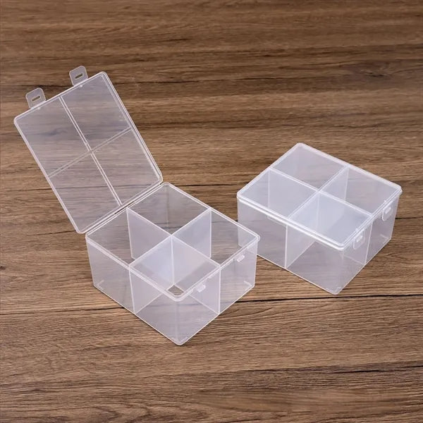 The Four Compartments Clear Plastic Fishing Tackle Box