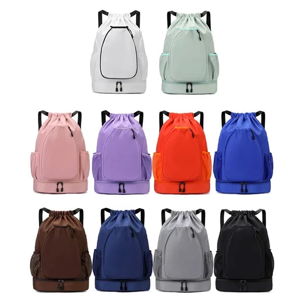 Large Capacity Sports Drawstring Tennis Backpack