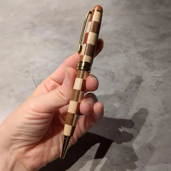 Executive Handcrafted Inlay Pattern Wood Ballpoint Pen