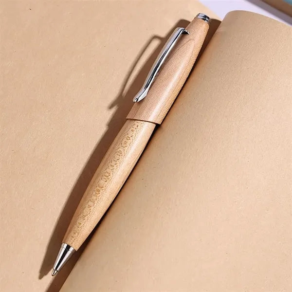 Natural Maple Wood Executive Twist Action Ballpoint Pen
