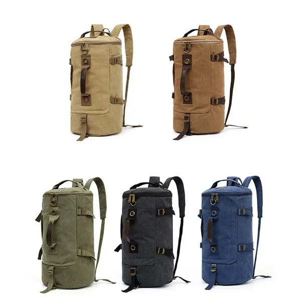 Washed Canvas Convertible Duffel Backpack