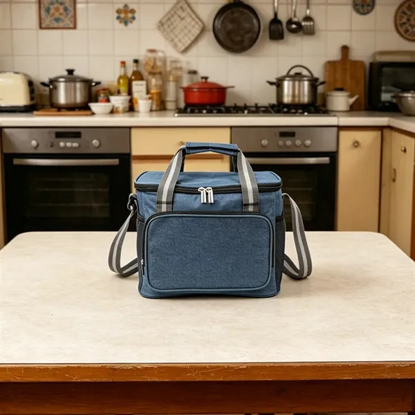 15L Soft Insulated Lunch Box Cooler Bag W/ Shoulder Strap