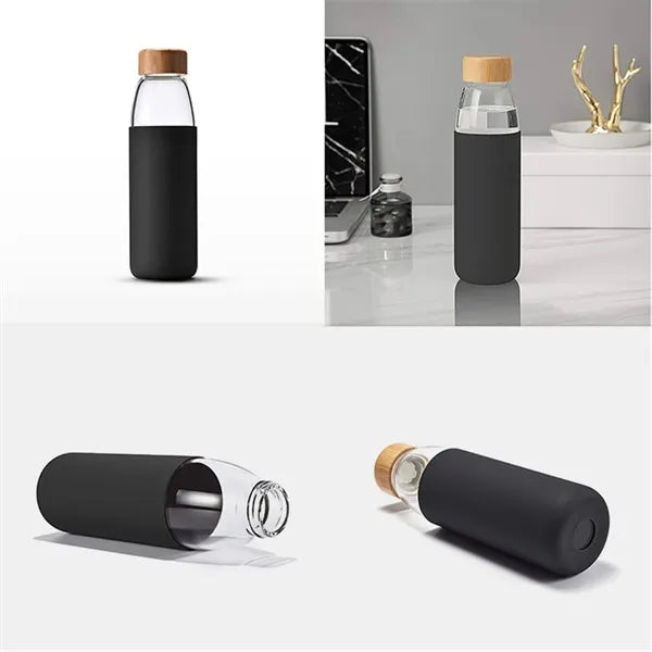 16 Oz Borosilicate Glass Water Bottle