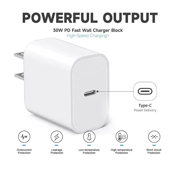 30W USB Type C Wall Charger Adapter Plug Brick