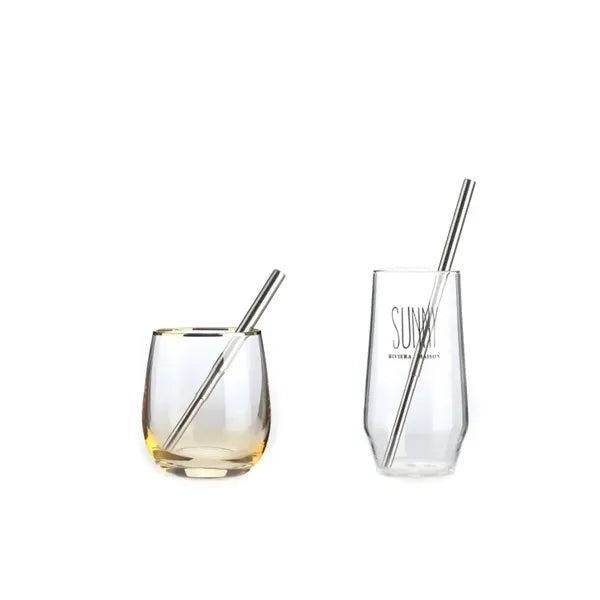 Telescopic Stainless Steel Straw Set with Case and Cleaning