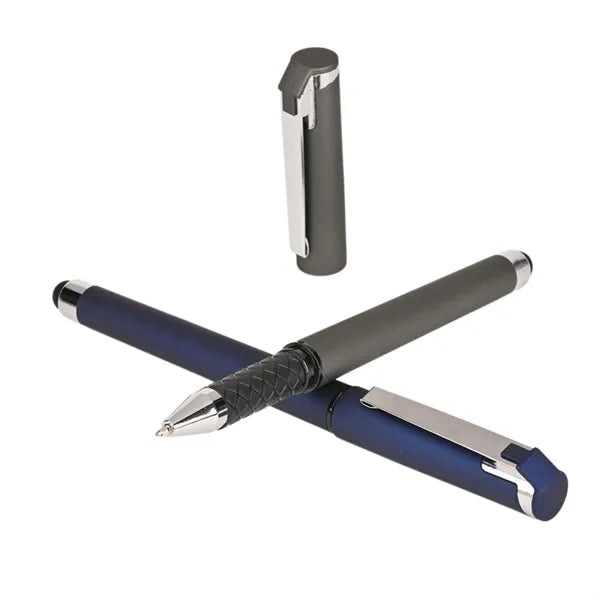 Weighted Metal Gel Ink Pen W/ Capacitive Stylus